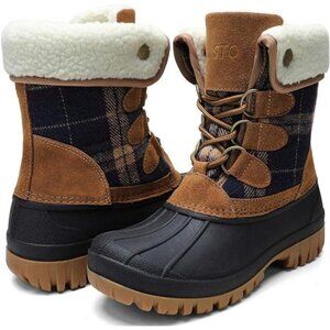 Women's Winter Duck Boots Waterproof Snow Boots